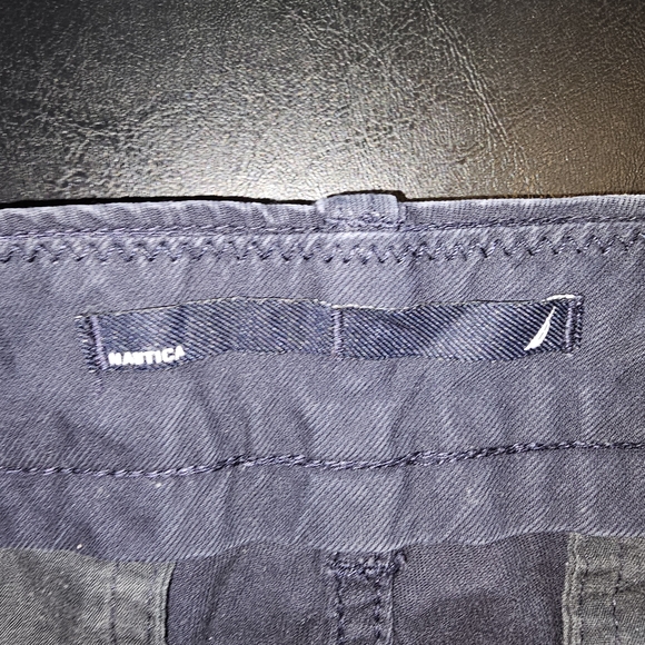 Nautica Navy Men's Flat Front Shorts - Picture 5 of 5